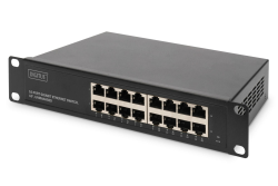 DIGITUS Gigabit Ethernet Netzwerk-Switch - 10 Zoll - 16 Ports - Unmanaged - Backplane 32 Gbps - Auto MDI/MDI-X - Schwarz Gigabit - 16 Port Angebot bei HelloDeals