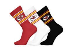 NFL Kansas City Chiefs 3pk Crew Socks - RED/WHT/BLK - 39/42 Angebot bei HelloDeals