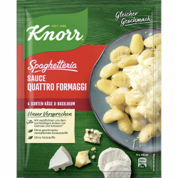 Knorr Spaghetteria Sauce Quattro Formaggi 4 Sorten Käse und Basilikum, 1er Pack (1 x 250 ml) Angebot bei HelloDeals
