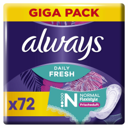 Always Daily Fresh Normal Flexistyle Slipeinlagen 72 Stück, Mit Frischduft, Flexibel, Passt Sich Allen Slipformen An 1 count (Pack of 72) Angebot bei HelloDeals