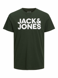 JACK & JONES Herren Jjecorp Logo Tee Ss O-Neck Noos T-Shirt XL Mountain View/Fit:slim/Large Print Angebot bei HelloDeals