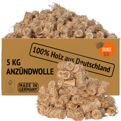 ORANGE DEAL 5 KG Öko Anzünder, Grillanzünder, Ofenanzünder, Anzündwolle aus Holzwolle + Wachs - Brennen heiß 5.0 Kilogramm Angebot bei HelloDeals