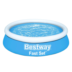 Bestway Fast Set Pool, rund, ohne Pumpe 183 x 51 cm, Blau Ohne Filter Angebot bei HelloDeals
