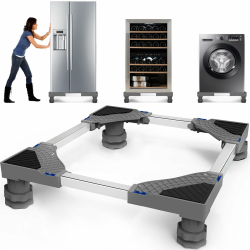 NIUXX Waschmaschinen Untergestell mit 4 Füßen für Waschwaschine,Kühlschrank und Trockner,Verstellbare Waschmaschinensockel mit Rutschfester Stoßdämpfungsfunktion,(Einstellbare:42-65cm) 4Füße(200kg) Angebot bei HelloDeals