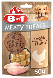 8in1 Meaty Treats, gefriergetrocknete Hunde Leckerlis aus Huhn, 100% Fleisch, getreidefrei und ohne Zucker , 50g (1er Pack) Angebot bei HelloDeals