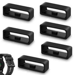 Rairsky Schlaufe Ersatz Uhrenband Silikon Uhrenarmband Schlaufe 22mm Gummi Unisex Uhrenarmband Verschlussring Kompatibel Silikon Ersatz Schlaufe Schwarz Armband Sicherer Silikonring, Schwarz 6 Stücke Angebot bei HelloDeals