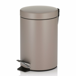 kela Kosmetikeimer braun 3l, Metall Tretmülleimer Badezimmer, Badmülleimer mit Inneneimer und Tragehenkel, MONACO, cashmerebraun matt Angebot bei HelloDeals