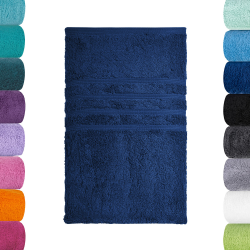 Lavea Duschtuch, Navyblau, 70 x 140 cm Premium Frotteeserie Bali | GOTS Zertifiziert, 100% Bio Baumwolle Angebot bei HelloDeals