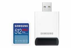 Samsung PRO Plus SD-Karte, 512 GB, UHS-I U3, Full HD & 4K UHD, 180 MB/s Lesen, 130 MB/s Schreiben, Speicherkarte für Kameras und Drohnen, Inkl. USB-Kartenleser, MB-SD512SB/WW Angebot bei HelloDeals