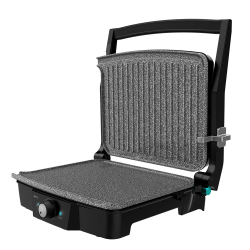 Cecotec Elektrischer Grill Rock’nGrill 2000 Stone Ceramic Mix&Grill. 2000 W, Grill, Rost, Platte und Sandwichmaker, Keramikbeschichtung, gemischte Oberfläche, 180º Öffnung, Fettauffangschale 2000 W Grill und Grillplatte Angebot bei HelloDeals