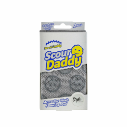 Scrub Daddy Scour Daddy, Scheuerschwamm, kratzfreie Scheuerschwämme/strapazierfähiges Scheuerschwamm zum Reinigen von Geschirr, Alternative zu scheuern aus Metall, Spülschwämme zum Abwaschen, 2er-Pack Einzelpackung Style-Kollektion Angebot bei HelloDeals