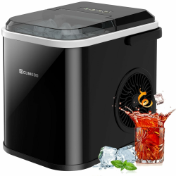 Eiswürfelmaschine, 120W Eiswürfelbereiter 8 Eiswürfel in 8-10 Minuten, 12kg/24h, LED Display Ice Maker Machine mit Infrarotsensor & Selbstreinigung Angebot bei HelloDeals