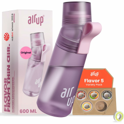 air up® Trinkflasche (600 ml) für Schule, Sport, Gym | inkl. 5 zuckerfreien Duft-Pods & Strohhalm | Wasserflasche in Lila mit Geschmack - auch für Kinder, Jungen, Mädchen | Kohlensäure-geeignet Angebot bei HelloDeals