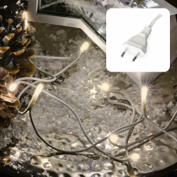 hellum Lichterkette 20 LED, 2,85m Länge, Lichterkette innen, klassisch warmweiß, <59lm, grün mit Stecker, für Weihnachtsbaum 579116 Angebot bei HelloDeals