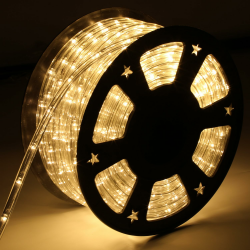 Randaco 10m LED Lichtschlauch, 240 LED Lichterschlauch Außen, IP20 Deko und Beleuchtung LED Schlauch, Schwarz Controller mit Memory-Funktion, für Garten, Party, Hochzeit, Halloween, Warmweiß Angebot bei HelloDeals