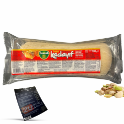400g Engelshaar Teigfäden für Dubai Schokolade, Türkische Engelshaar Kadayif Teigfäden, Kunafeh Künefe inkl. Rezept zum selbst machen (2 x 400g) Angebot bei HelloDeals