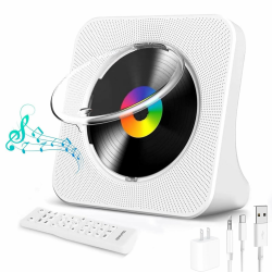 CD Player Tragbar, Bluetooth CD Player Klein Lautsprecher/USB-Lesegerät/FM Radio/Timer, LCD-Display, Staubschutzhülle, Kinder CD Player Wiedergabe mit Kopfhörerbuchse Angebot bei HelloDeals