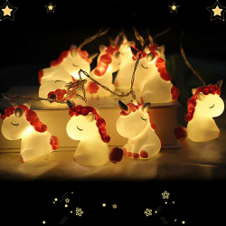 Einhorn Lichterketten,Led Lichterkette Batterie,LED Lichterkette Einhorn Design,Lichterkette Außen Batteriebetrieben,LED Lichterkette Einhorn Design Batteriebetrieben Deko für Garte Z-1 Angebot bei HelloDeals