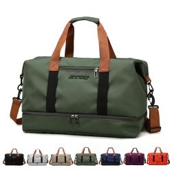 Sporttasche & Reisetasche für Damen und Herren - mit Schuhfach & Nassfach, Large Capacity Travel Bag Leichte Trainingstasche wasserdichte Schwimmtasche für Reisen, Sport, Fitness D - Grün Angebot bei HelloDeals