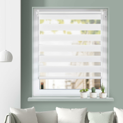 Grandekor Doppelrollo Klemmfix ohne Bohren Weiß 40x120cm(Stoffbreite 36cm) Fenster Rollos für innen Klemmrollos Duo Rollos für Fenster ohne Bohren mit Bohren Privatschutz UV-Schutz Zebrarollo B40 x H120 cm Weiß Angebot bei HelloDeals