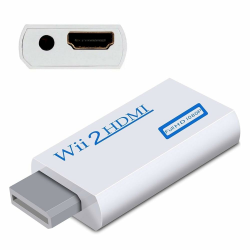 INF Wii zu HDMI Adapter, Wii to HDMI 720/1080P HD Converter Adapter mit 3,5mm Audioausgang, Wii zu HDMI Konverter für Wii Monitor Beamer Fernseher (Weiß) Angebot bei HelloDeals