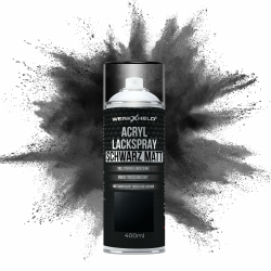 WerkXheld Sprühlack 400ml - Hochwertiges Lackspray Schwarz Matt RAL 9005, Vielseitig anwendbar auf Holz, Metall & Textil, Langlebiger Acryllack Spray Angebot bei HelloDeals