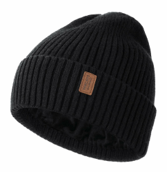 Wmcaps Mütze Herren Winter, Thermo Strickmützen für Herren, Warme Fleece Laufmütze Beanie Damen Herrenmütze Winter, Winddichte Wintermütze Männer Gefütterte und Gepolsterte Unisex-Mütze Einheitsgröße Schwarz Angebot bei HelloDeals