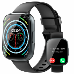 Smartwatch Herren Damen, 1,95" HD Fitnessuhr Damen mit Telefonfunktion, Smart Watch 112+ Sportmodi Fitnessuhr mit Herzfrequenz schrittzähler Schlafmonitor, IP68 Wasserdicht Sportuhr für Android iOS Schwarz Angebot bei HelloDeals