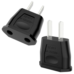 VIEVRE 2 Stück Reiseadapter,EU Adapter, USA Stecker,Reisestecker,Deutschland auf US-Steckeradapter,Europa/US/China/Japan/Kanada/Mexiko Universaladapter Angebot bei HelloDeals