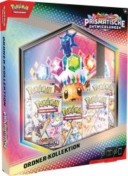 Pokémon-Sammelkartenspiel Ordner-Kollektion Karmesin & Purpur – Prismatische Entwicklungen (Ordner mit 378 Kartenfächern & 5 Boosterpacks) Angebot bei HelloDeals