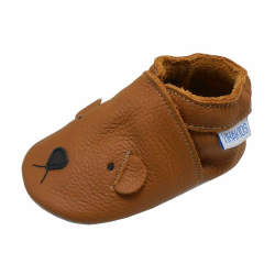 YIHAKIDS Weiche Leder Krabbelschuhe Babyschuhe Lauflernschuhe Kleinkind Lederschuhe Hausschuhe Lernlaufschuhe mit Wildledersohlen für Jungen Mädchen 0-6 Monate 6-12 Monate 12-18 Monate 18-24 Monate 24/25 EU Braun Hund Angebot bei HelloDeals