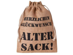 Geschenkbeutel Alter Sack Herzlichen Glückwunsch, Geburtstag, Jubiläum (40x30 cm) Angebot bei HelloDeals
