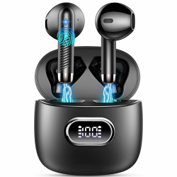 Bluetooth Kopfhörer, Kopfhörer Kabellos Bluetooth 5.4 In Ear Kopfhörer Bluetooth mit 4 Mic, 42H Kabellose Kopfhörer ENC Noise Cancelling, Tiefer Bass Earbuds IP7 Wasserdicht Ohrhörer, LED-Anzeige-2025 Angebot bei HelloDeals