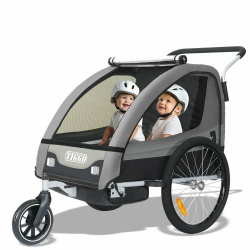 Tiggo Kinderanhänger Jogger 2 in 1 Kinderfahrradanhänger Fahrradanhänger Anhänger 50402 Angebot bei HelloDeals