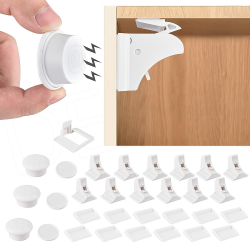 Kindersicherung Schrank, 12 Schubladenschloss mit 3 Schlüssel Kindersicherung Schubladen Schubladensicherung Schranksicherung Baby Magnet Magnetisches Schrankschloss Kindersicherung Magnet Angebot bei HelloDeals
