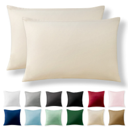 Alreya 2er-Set Renforcé Kissenbezug 40 x 60 cm - 100% Baumwolle mit YKK Reißverschluss, Superweicher Kopfkissenbezug 40x60, Kissenhülle, Beige, nur Kissenbezug Kissenbezug 40x60 2er set 07 Beige Angebot bei HelloDeals