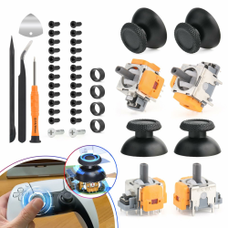 RongZy 4 Stück Hall Effekt Sticks Kompatibel mit Play Station 5 PS5 Kontroller mit 4 Stück Daumenkappe Thumbstick Reparatur Kit Ersatz 3D Analog Sensor Joystick für PS5 Angebot bei HelloDeals