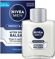 NIVEA MEN Protect & Care After Shave Balsam (100 ml), beruhigendes After Shave, Hautpflege nach der Rasur mit Aloe Vera und Pro Vitamin B5 Angebot bei HelloDeals