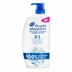 Head & Shoulders Classic Clean 2in1 Anti-Schuppen-Shampoo, 800ml Pumpspender. Bis zu 100 Prozent Schuppenschutz Plus Feuchtigkeitspflege, Klinisch Getestet Angebot bei HelloDeals