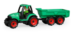 Lena 01625 Truckies Anhänger, stabiles Traktorset ca. 38 cm, Spielfahrzeug Set mit Trecker Kinder ab 2 Jahre, Robustes Spielset für Sandkasten, Strand und Kinderzimmer, Traktor mit Hänger Angebot bei HelloDeals