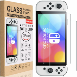 XINRUISEN 2-Stück Panzerglas Schutzfolie für Nintendo Switch OLED,Displayschutz für Switch OLED NEW Modell Screen Protector Panzerglasfolie Schutzglas Folie Displayschutzfolie Glas Angebot bei HelloDeals