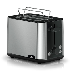 Braun PurShine Toaster HT1510 BK – Doppelschlitz-Toaster, 8 Röstgrade, Aufwärm- & Auftaufunktion, Ausziehbare Krümelschale, 900 Watt, Schwarz Angebot bei HelloDeals