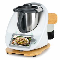PUERSI Gleitbrett für Thermomix TM6/TM5, 2te Generation, Brett für Thermomix mit Rollen, Leicht Gleitendes Bambus Rollbrett/Slider - Bambus Angebot bei HelloDeals