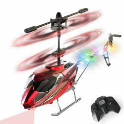 VATOS RC-Hubschrauber für Jungen, 2.4G Ferngesteuerter Hubschrauber mit LED-Licht für Kinder ab 12 Jahren, Feste Höhe, Start mit Einer Taste, RC-Flugzeuge Jungen und Erwachsene Angebot bei HelloDeals