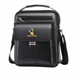 Vologle Herren Schultertasche PU Leder Messenger Bag Business Crossbody Manbag Casual Handtaschen Seitentasche Reise Flug Sport Taschen für Männer Arbeiten Shopping Reise Schwarz Angebot bei HelloDeals