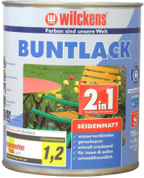 Wilckens 2in1 Acryl Buntlack für Innen und Außen, seidenmatt, 750 ml, RAL 9010 Reinweiß Angebot bei HelloDeals