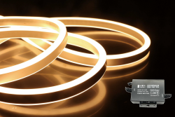 LEDZEIT - Profi Serie - LED Neon Flex 10M und Kontroller PSK750 Set, 230V, Warmweiß, Außen und Innen, Wasserdicht IP65, Dimmbar, Kürzbar Angebot bei HelloDeals