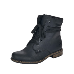 Rieker Damen Schnürstiefel 71229, Frauen Stiefel 40 EU Schwarz Angebot bei HelloDeals
