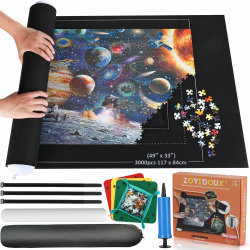 Puzzlematte Puzzlerolle, Puzzle 3000 Teile Puzzle Rollmatte Puzzle Sparer Puzzleunterlage Jigsaw Rolls Puzzle Pad aus Filz,Jigsaw Mat,Riesenfilzmatte zur Aufbewahrung von Puzzles Angebot bei HelloDeals