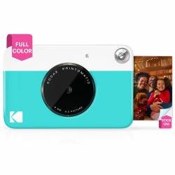 KODAK Printomatic Sofortbild-Digitalkamera in Vollfarbe - Hochwertige Fotos auf Zink 2x3" Klebefotopapier - 5MP, tragbar, kreatives Spaßgeschenk für Geburtstag, Weihnachten, Feiertag - Blau Angebot bei HelloDeals